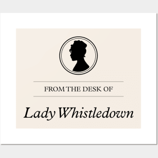 Lady Whistledown stationery, from the desk of Lady Whistledown of Bridgerton Posters and Art